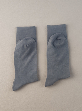 库存尾货春季灰色男士高筒简约纯色男士长筒袜皮鞋百搭商务长袜子