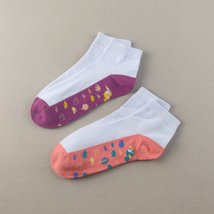 库存尾货短袜女袜子四季 无骨纯棉吸汗防臭透气百搭女袜子卡通袜子