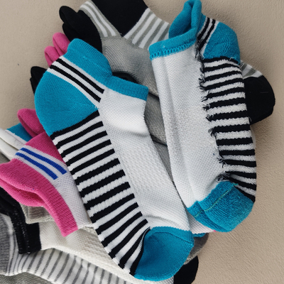 外贸库存杂色杂款处理特价纯棉毛巾底女船袜吸汗低帮四季跑步袜女