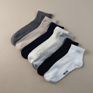 男袜子夏 透气吸汗防臭棉袜薄款 外贸库存中筒男士 丝光棉无骨春夏季