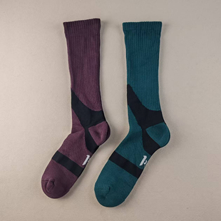 外贸尾货男士 户外登山袜压力小腿袜脚尖后跟加固耐磨运动袜纯棉男