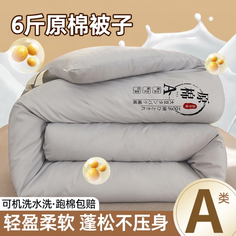 冬季6斤被子冬被加厚保暖棉被被芯宿舍单人学生被褥春秋被空调被,床上用品,化纤被,淘宝优惠券,粉丝福利购,淘宝优惠卷
