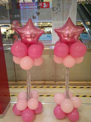 宝宝周岁立柱路引气球套餐儿童生日派对开业装饰卡通造型拱门道具