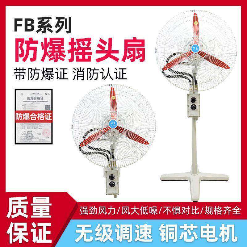 BTS FB-500工业防爆摇头扇600电风扇750牛角扇调速扇落地壁式220V