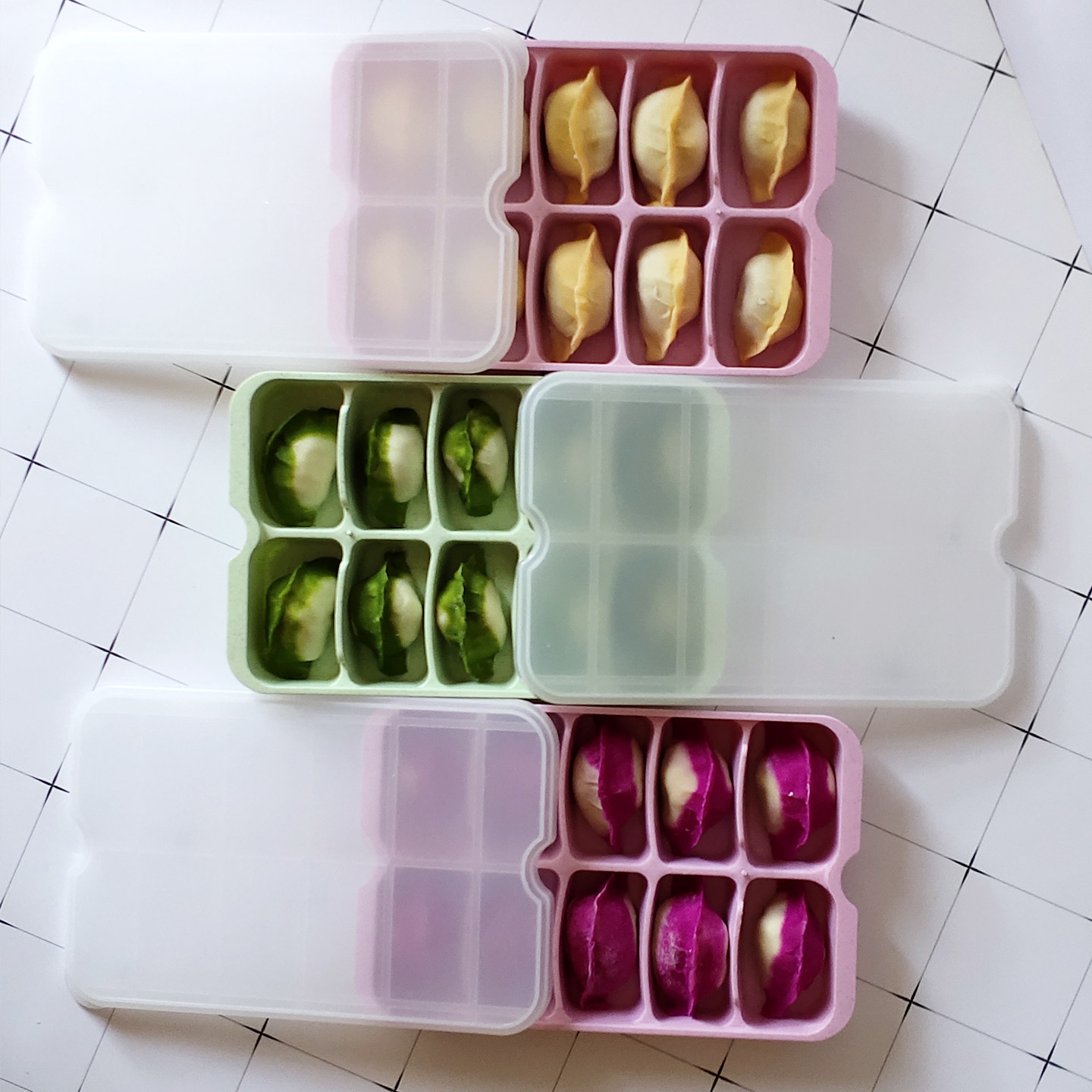 分格饺子盒食品级冷冻收纳馄饨云吞水饺专用隔放冰箱装速冻盒小号