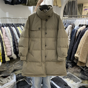 韩国东大门25冬新后背订标时尚韩版95白鸭绒中长保暖单排扣羽绒服