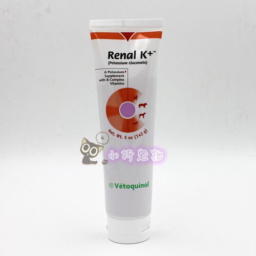 法国威隆钾宝Renal K+ 犬猫142g补钾膏 肾衰低血钾