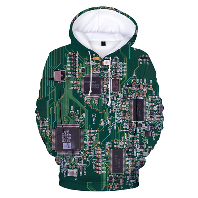 Casual Print Men's and Women's Zip Hoodie 休闲印花拉链帽衫男