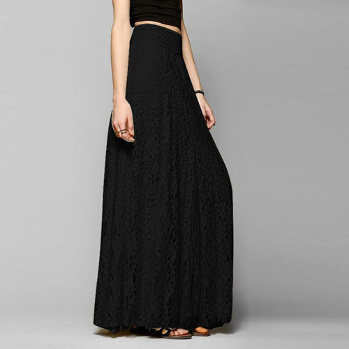 Slim Fit High Waist Hollow Lace Skirt显瘦高腰镂空蕾丝半身裙