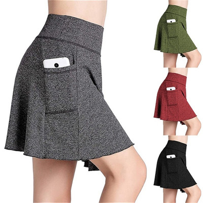 Quick-drying women's sports anti-exposure skirt假两件半身裙