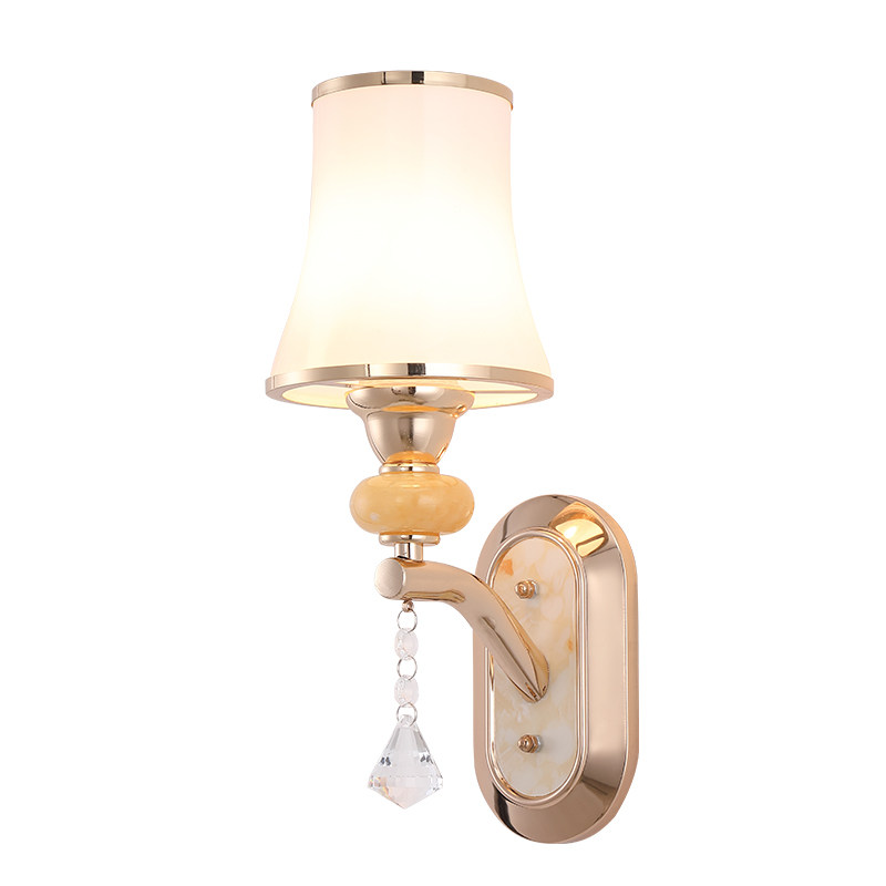 欧式壁灯现代简约卧室床头灯过道走廊客厅灯水晶创意美式灯饰灯具