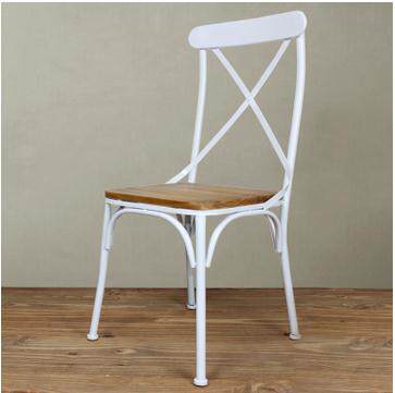 美式铁艺实木办公桌椅仿古做旧简约餐厅靠背椅咖啡厅休闲酒吧椅子