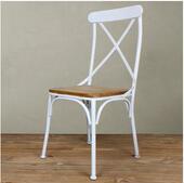 美式 铁艺实木办公桌椅仿古做旧简约餐厅靠背椅咖啡厅休闲酒吧椅子