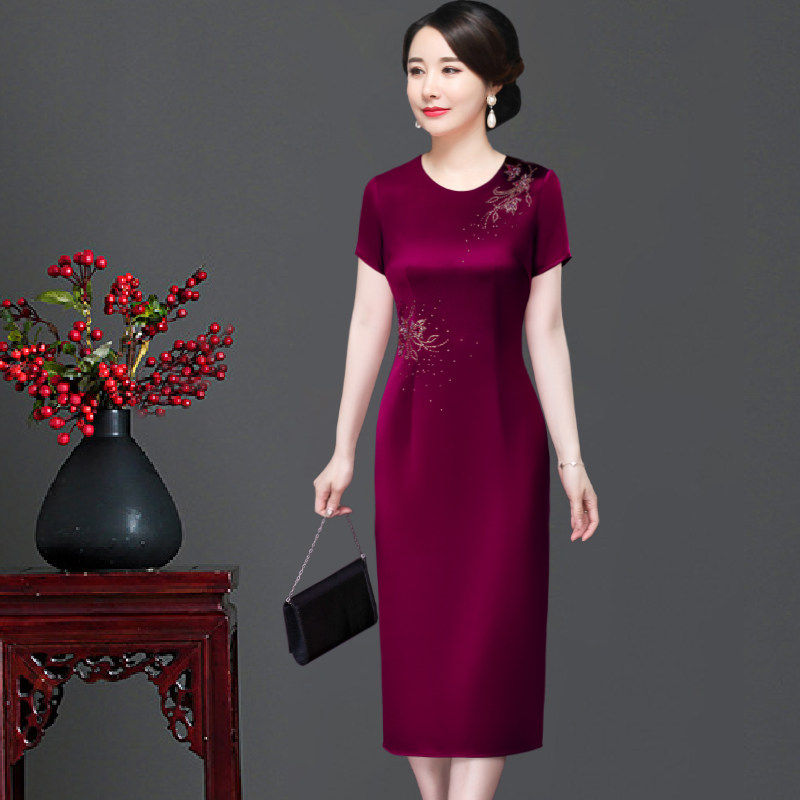 八月结婚礼妈妈装旗袍连