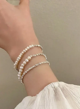 碎银几两巴洛克珍珠手链女款轻奢小众精致高级感网红珠子手串手饰