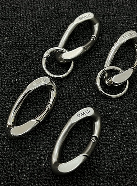 Domy Land原创高级感金属古巴扣头钥匙扣挂件cleanfit腰间挂饰品