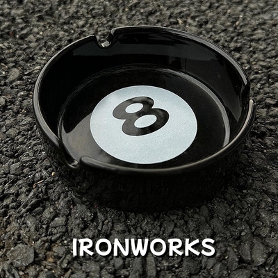 ironworks原创黑8烟灰缸