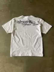 Xiao Chen Has Many Stories, 260g Heavyweight Pure Cotton! Oldschool American Retro Tattoo Style Short-Sleeve T-Shirt, Trendy