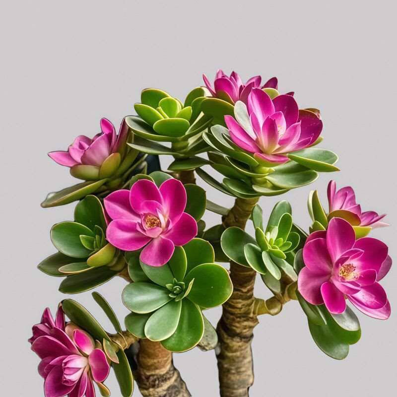 浓香型开花摇钱树吸财发财姬红花月老桩盆栽多肉植物花卉招财