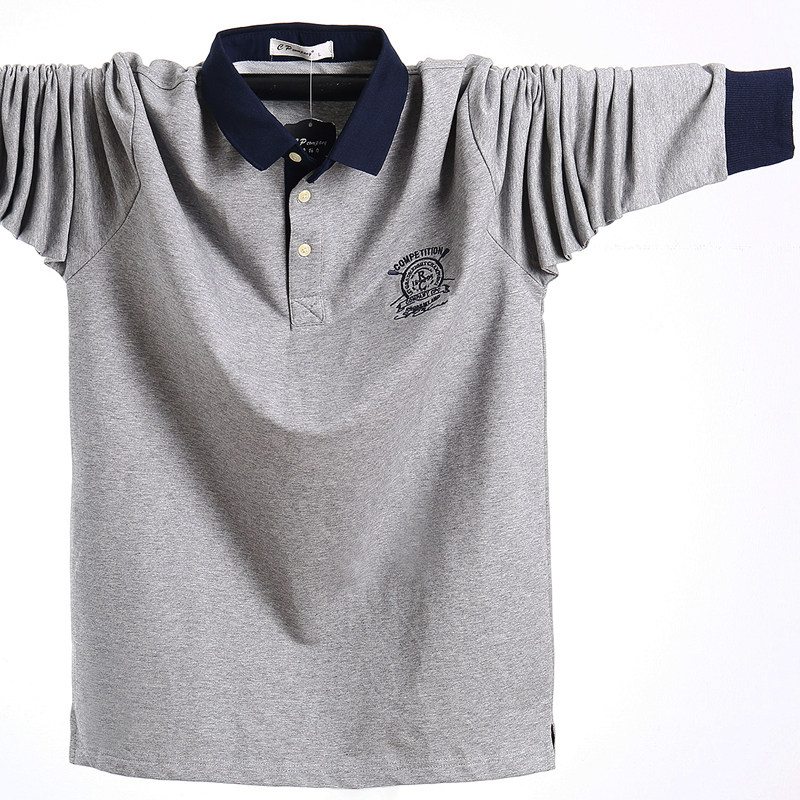 2019新品特大號polo衫男長袖T恤寬松翻領加肥保羅上衣肥佬男裝潮在類目 男裝, Polo衫中 - 來自Buy2taobao.com提供專業的淘寶代購服務