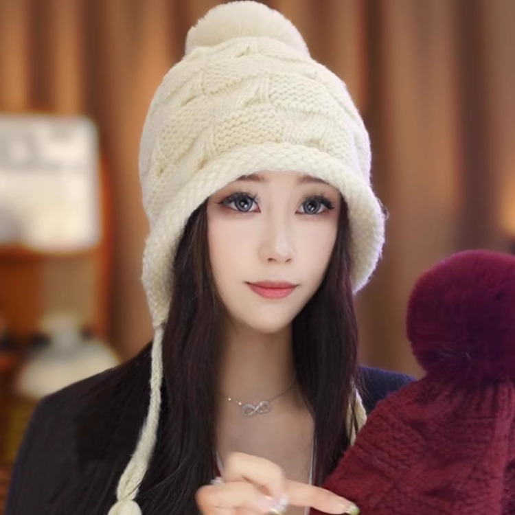 毛线帽户外休闲女秋冬无沿百搭