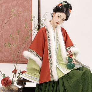 挽纱坊汉服 加绒冬款  宋制半臂袄 直袖对交穿 女款—疏槐