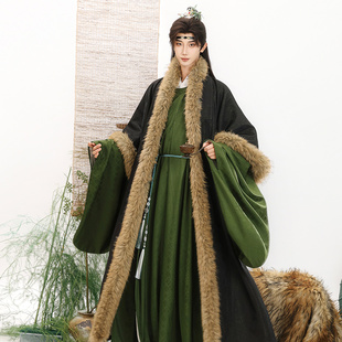 冬款 圆领袍 加绒 明制 裘衣—砚秋 男款 挽纱坊汉服