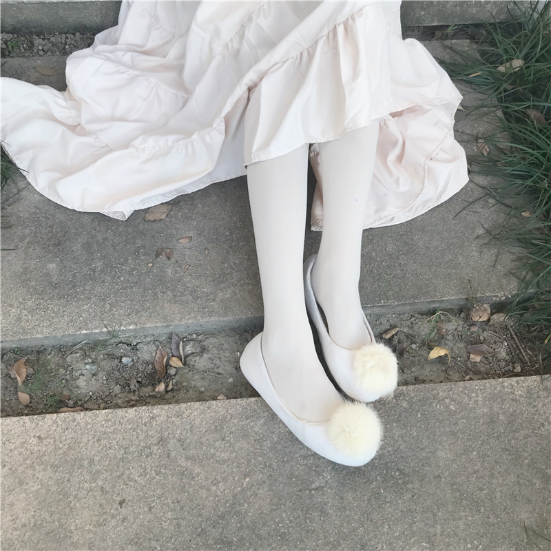 莫兰迪透视天鹅绒打底丝袜