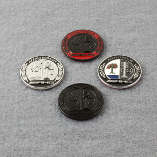 适用奔驰C级A级E级GLC/GLB/GLA改装AMG同款C柱侧标苹果树标金属贴