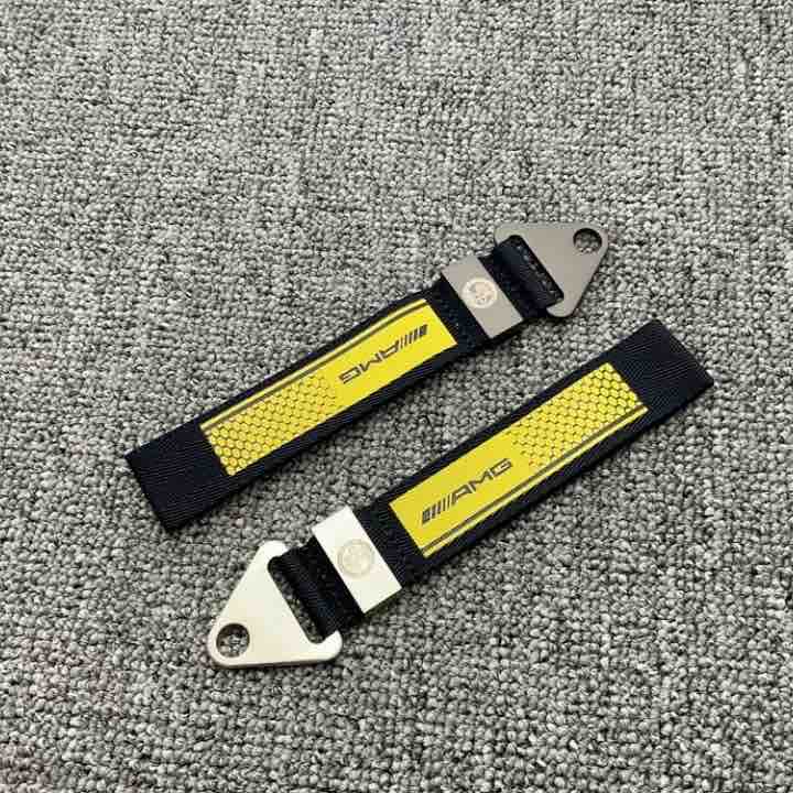 适用于奔驰新E级C级CLA A45 改装AMG汽车赛道创意拉花金属钥匙扣