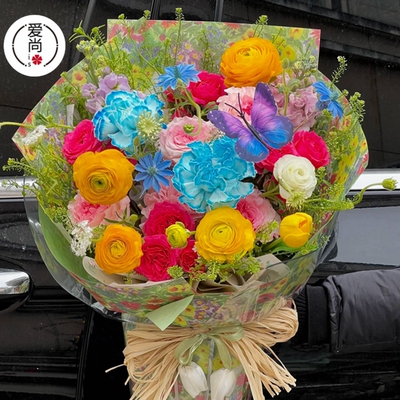莫奈花园油画风艺术牛皮纸加厚防水风华纸鲜花花束包装纸背景纸