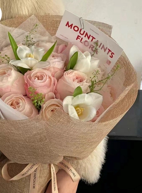 复古彩麻卷亚麻布花束花艺干花鲜花包装材料手工diy花店花艺材料