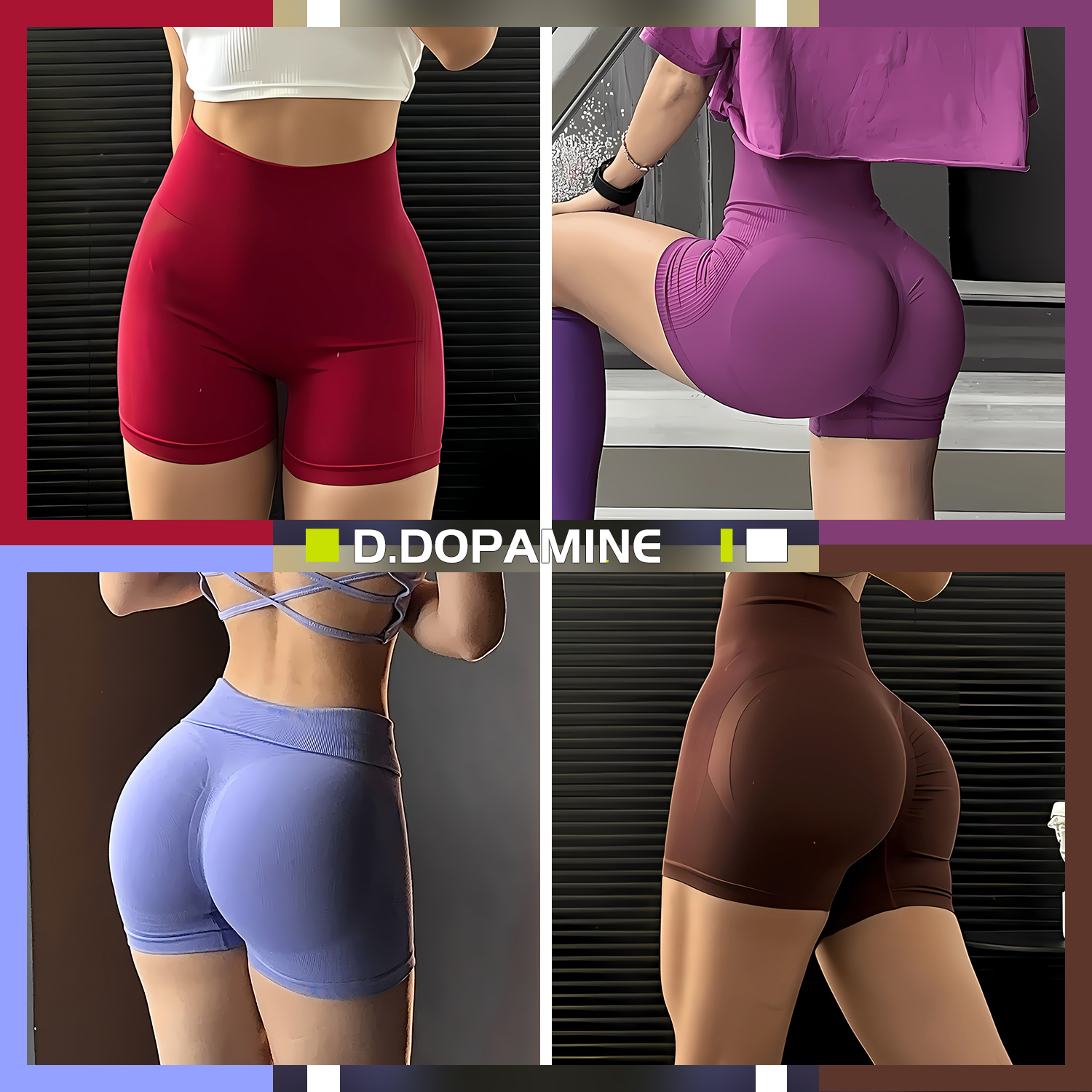 【3D立体臀】塑形高弹提臀训练短裤高腰健身三分裤运动短裤女