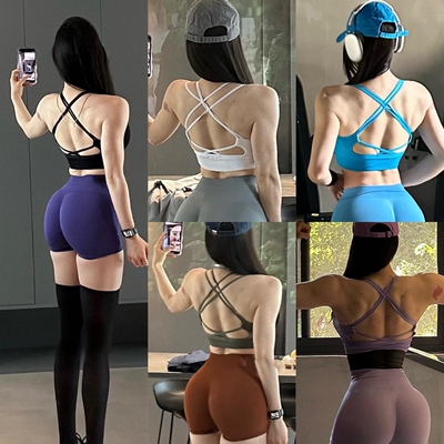 中高强度聚拢防震塑型美背背心