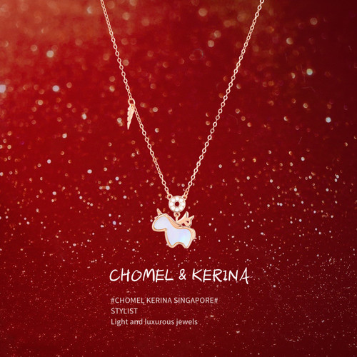 梦幻守护「独角兽」设计师纯银轻奢小众高级项链女送闺蜜生日礼物