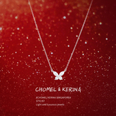 999纯银项链女款 巨闪精致 小蝴蝶 轻奢小众设计高级感生日礼物