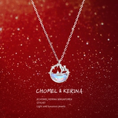 治愈系「鲸入梦海」轻奢小众鱼尾项链女纯银原创设计高级生日礼物