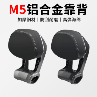 适用九号电动车M5100/M5125/M5200铝合金后靠背电摩靠垫改装配件