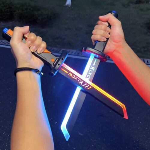 火花短刃双剑合璧星际光剑激光武士刀合并短剑儿童男玩具抖音同款