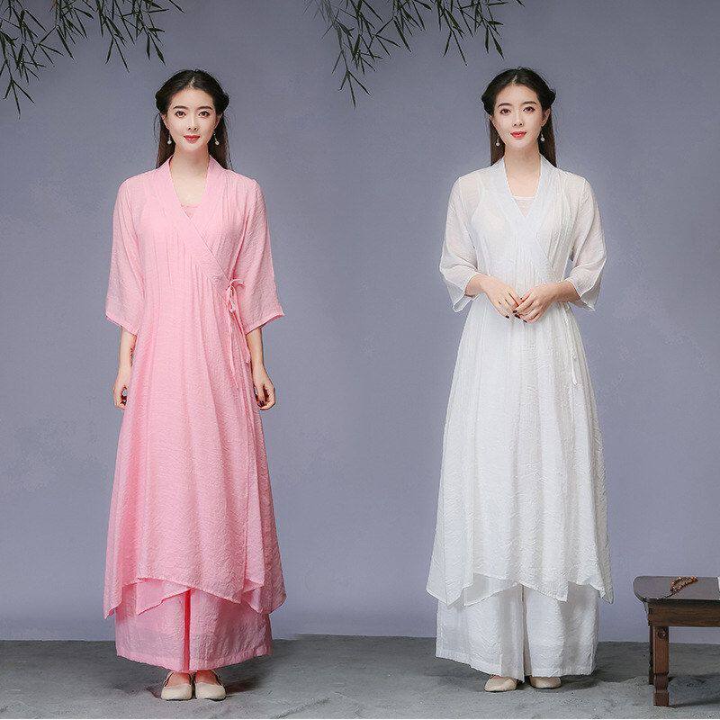 文艺复古唐装中国风汉服禅意春夏