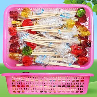 新货七彩木棍搅搅糖果味棒棒糖儿时粘牙糖麦芽糖纯手工怀旧小零食