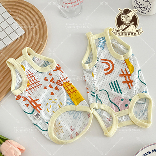 25年夏季 无毛猫斯芬克斯德文猫咪网眼透气防晒衣纯棉高弹透气吊带