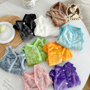 25年秋冬无毛猫衣服德文宠物小猫咪加绒加厚双面绒保暖开扣包肚衣