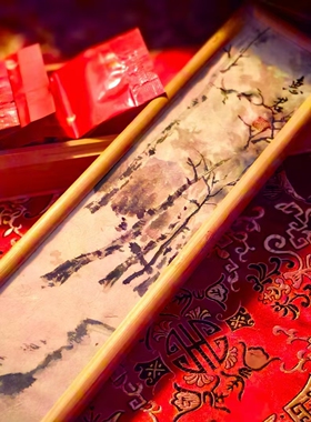 宋惠君老师原创手绘随手礼茶叶盒竹子定制创意礼品中国风