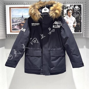 kappa卡帕25男女同款鹅绒貉子毛户外羽绒服K0FY2YY40/K0FZ2YY20A