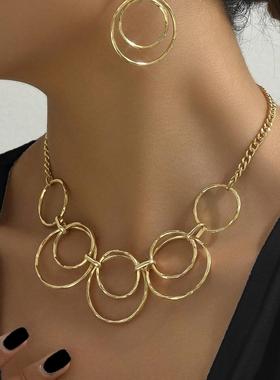 欧美跨境货源链条流苏女士耳饰