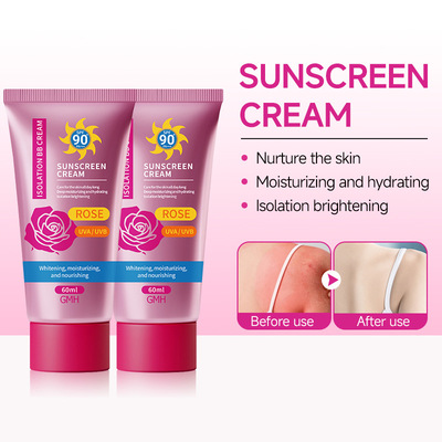 跨境外贸提供rose sunscreen Cream玫瑰多效修护隔离BB霜厂家直销