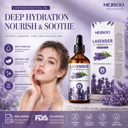 跨境薰衣草植物萃取精油Lavender Essential OilSPA按摩精油舒缓