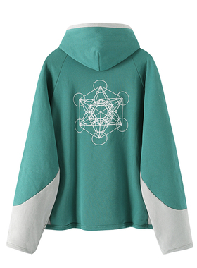 celia lab生命之树宽松拼接个性卫衣帽衫高街kiko风格情侣秋新款