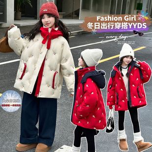 女童羽绒服冬装2026新款儿童中大童洋气女孩鸭绒保暖冬季加厚外套